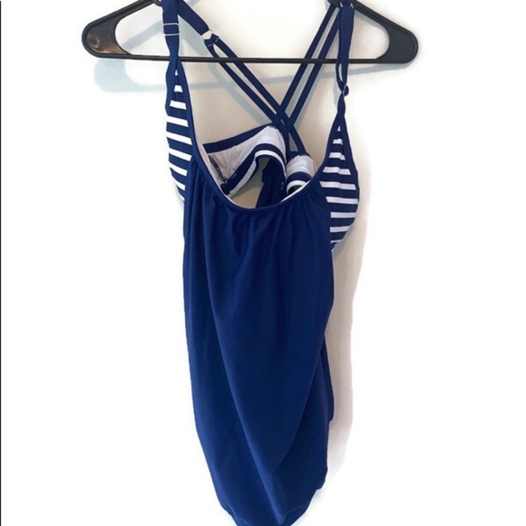 Other - One Piece Swimsuit Blue Stripes M